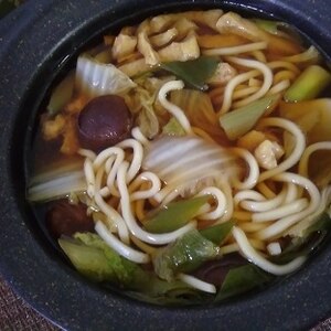 うどんだしで簡単に！うどんすき